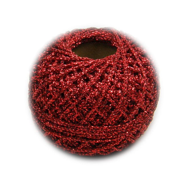 kordonek metalizowany 2,5*6 50mb czerwony .