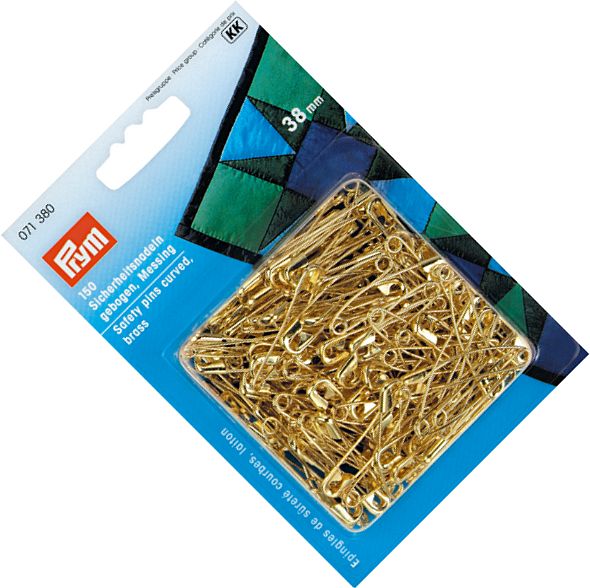 agrafki zagięte 38mm złote PRYM 071380/ 150szt