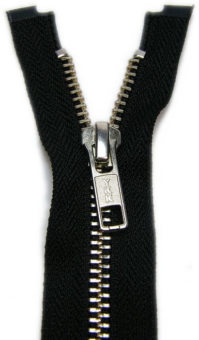 Zamek metalowy rozdzielczy/srebrny kolor: Czarny rozm. 60-80cm