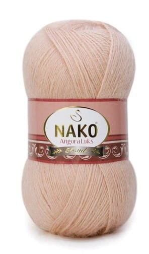 Włóczka NAKO ANGORA LUKS 100g kolor: 10722 jasny łosoś