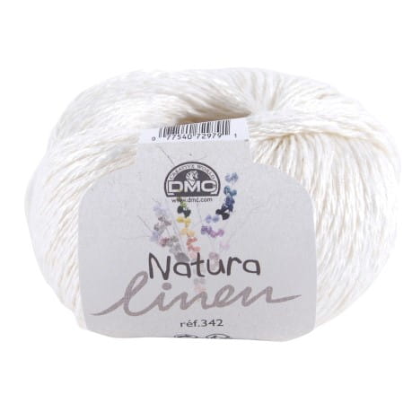 Włóczka lniana DMC Natura Linen kol. 01 Perłowy biały