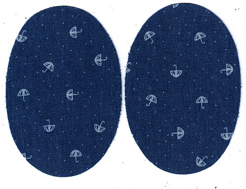 łaty poliestrowe termoprzylepne 2 szt. kol. jeans parasolki c/3