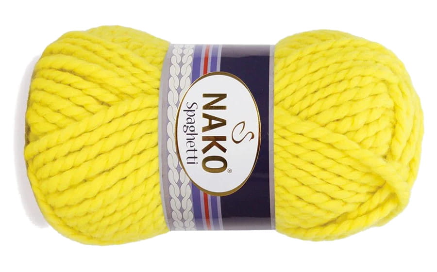 WŁÓCZKA NAKO Spaghetti kol. 10633 neonowy żółty