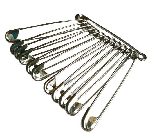 agrafki stalowe srebrne 4" 55mm 12szt