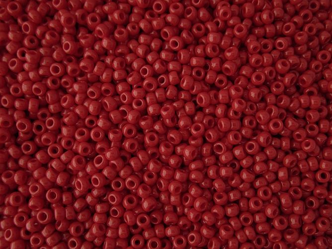 koraliki szklane TOHO TR-08 kol. 45 ciemna czerwień mat 3mm 10g