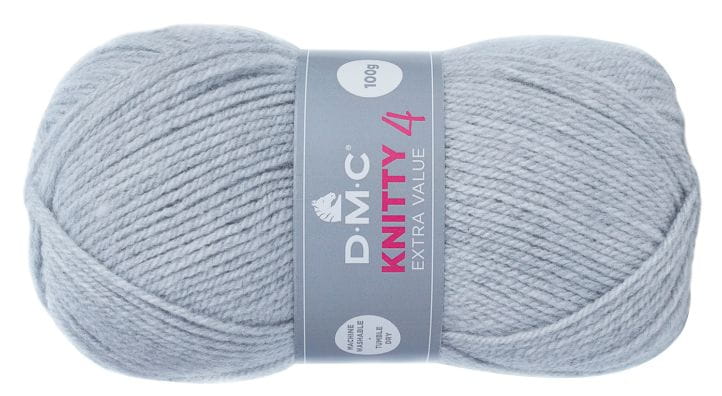 WŁÓCZKA DMC KNITTY 4 KOL.814 / JASNY POPIELATY