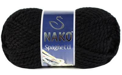 WŁÓCZKA NAKO Spaghetti kol. 217 czarny