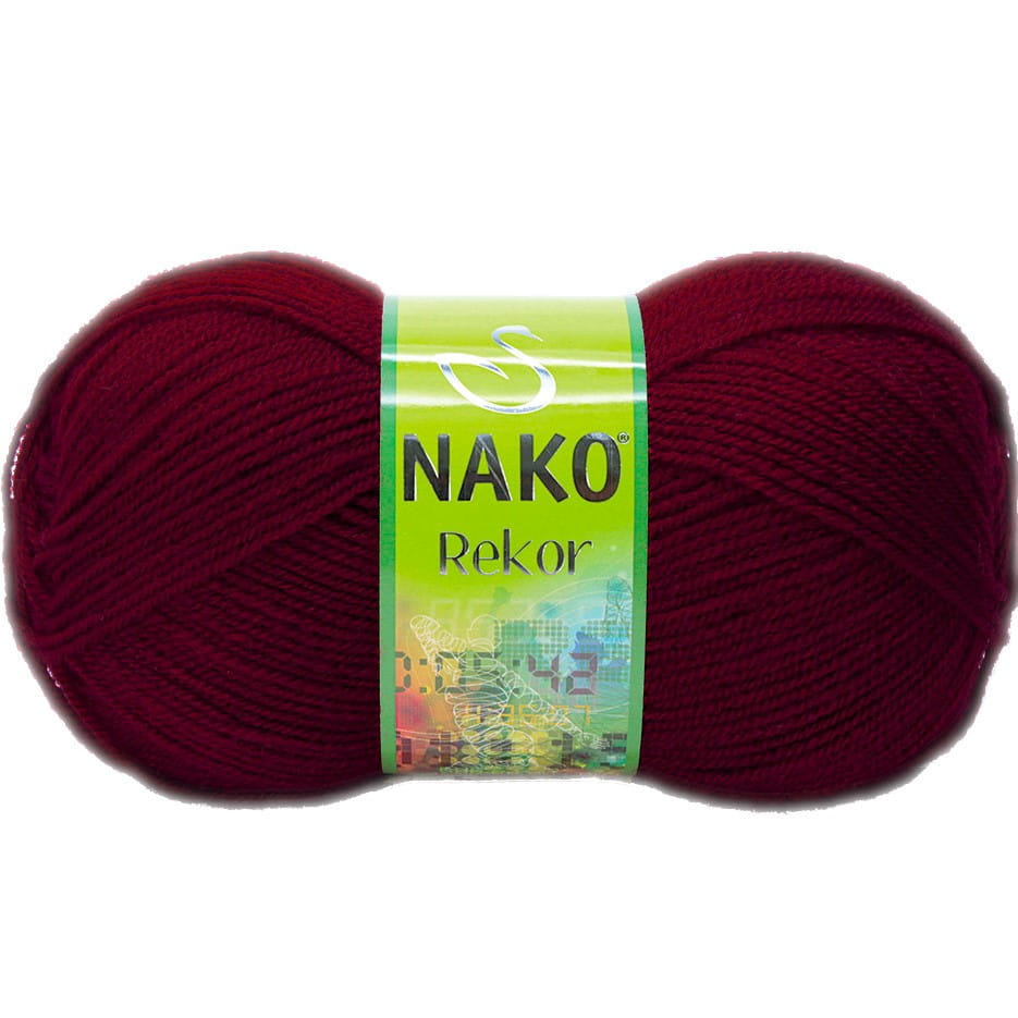 Włóczka Nako Rekor kol. 999 bordowy