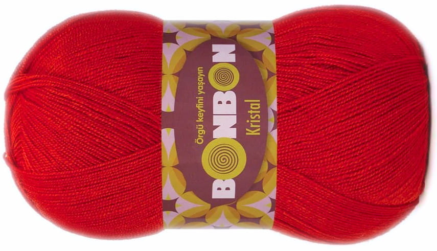 Włóczka BonBon Kristal 100gr kol. 98211 / czerwony