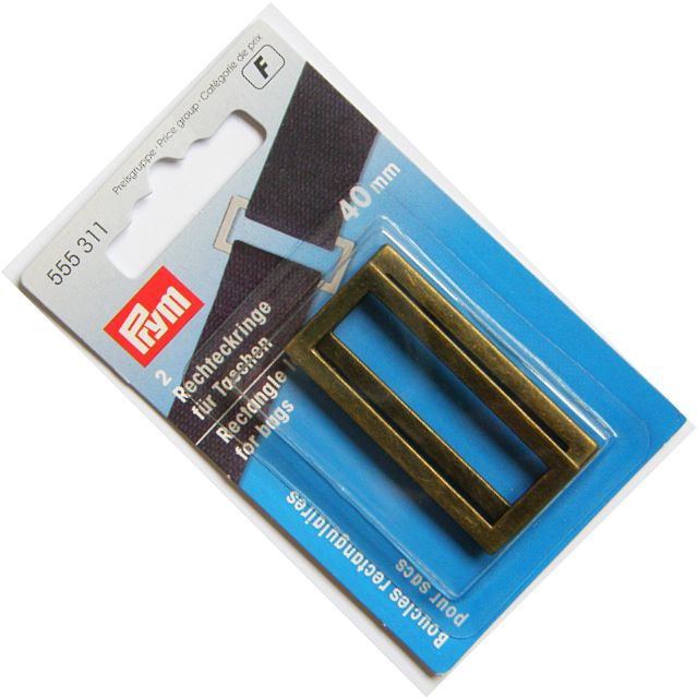 prostokątne "kółko" PRYM 555311 mosiądz