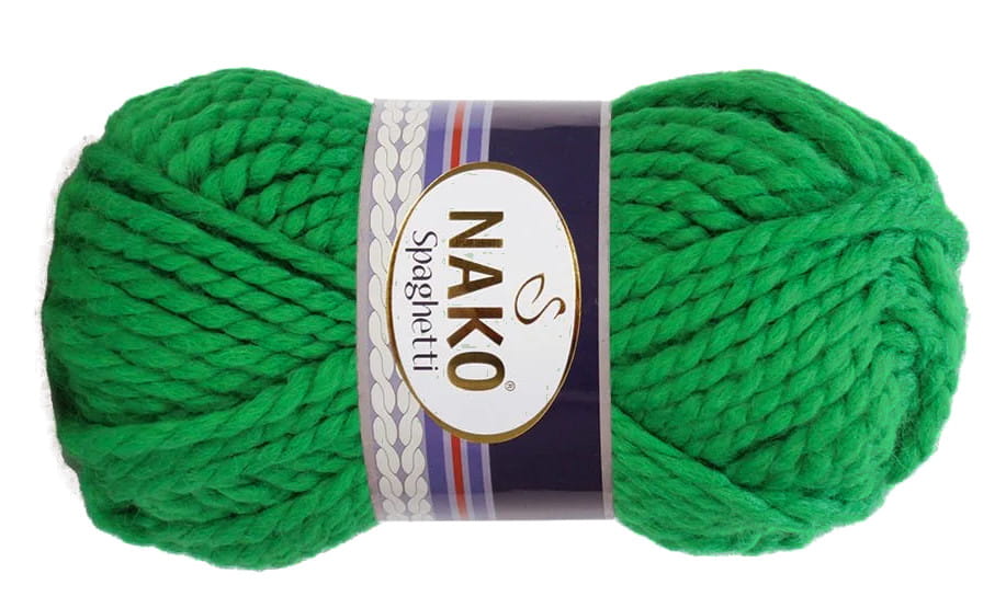 WŁÓCZKA NAKO Spaghetti kol. 11347 neonowy ciemny zielony