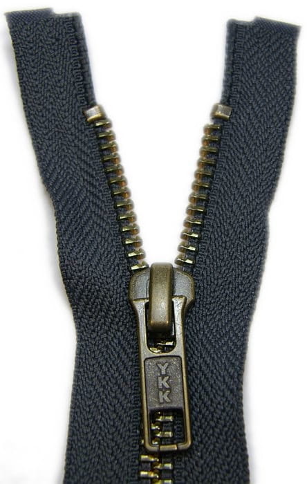 Zamek metalowy rozdzielczy/mosiądz Kolor Popielaty rozm. 60-80cm