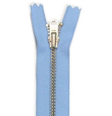 zamek metalowy srebrny kol. 546 / niebieski