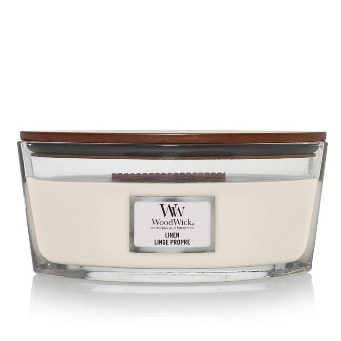 WoodWick Świeca Elipsa White teak