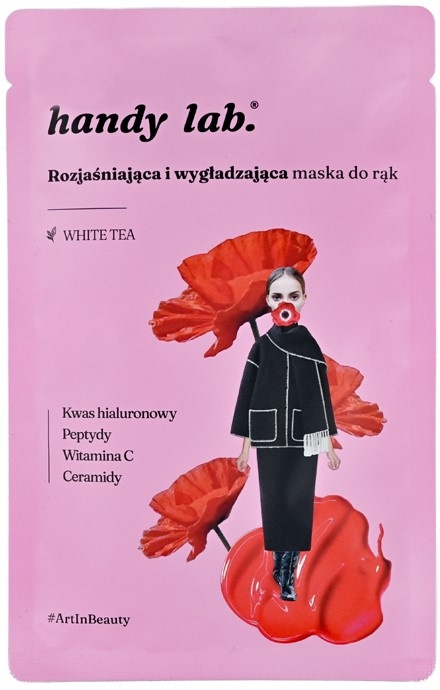 handy lab. White Tea maska na dłonie w rękawiczkach, 1 para