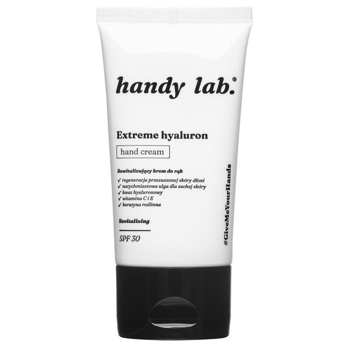 handy lab. Extreme Hyaluron - krem do dłoni z kwasem hyaluronowym i filtrem SPF 30
