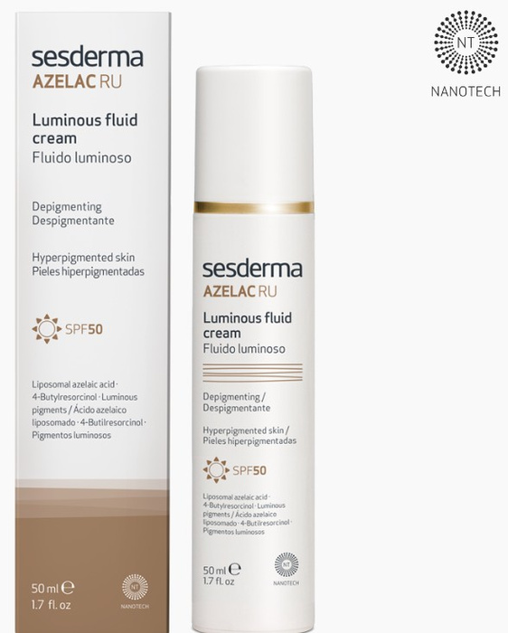 SESDERMA AZELAC RU Emulsja rozświetlająca i redukujaca przebarwienia, SPF50, 50 ml