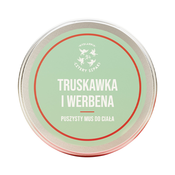 4 Szpaki Mus do ciała truskawka i werbena, 150 ml