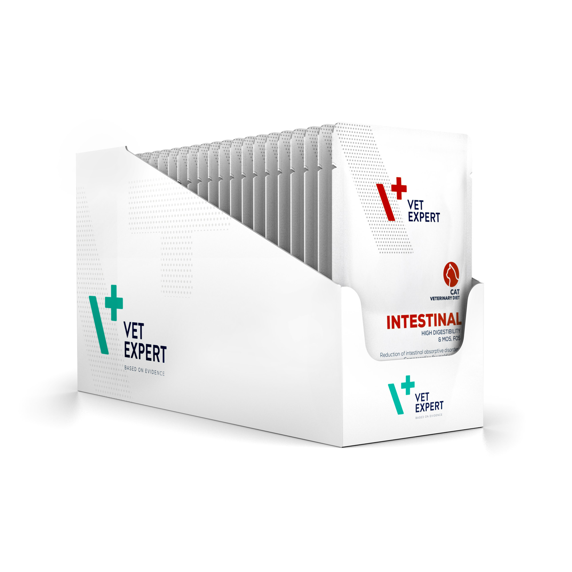 VET EXPERT INTESTINAL CAT Chicken&Beef saszetka 12x100g - mokra karma weterynaryjna dla kotów