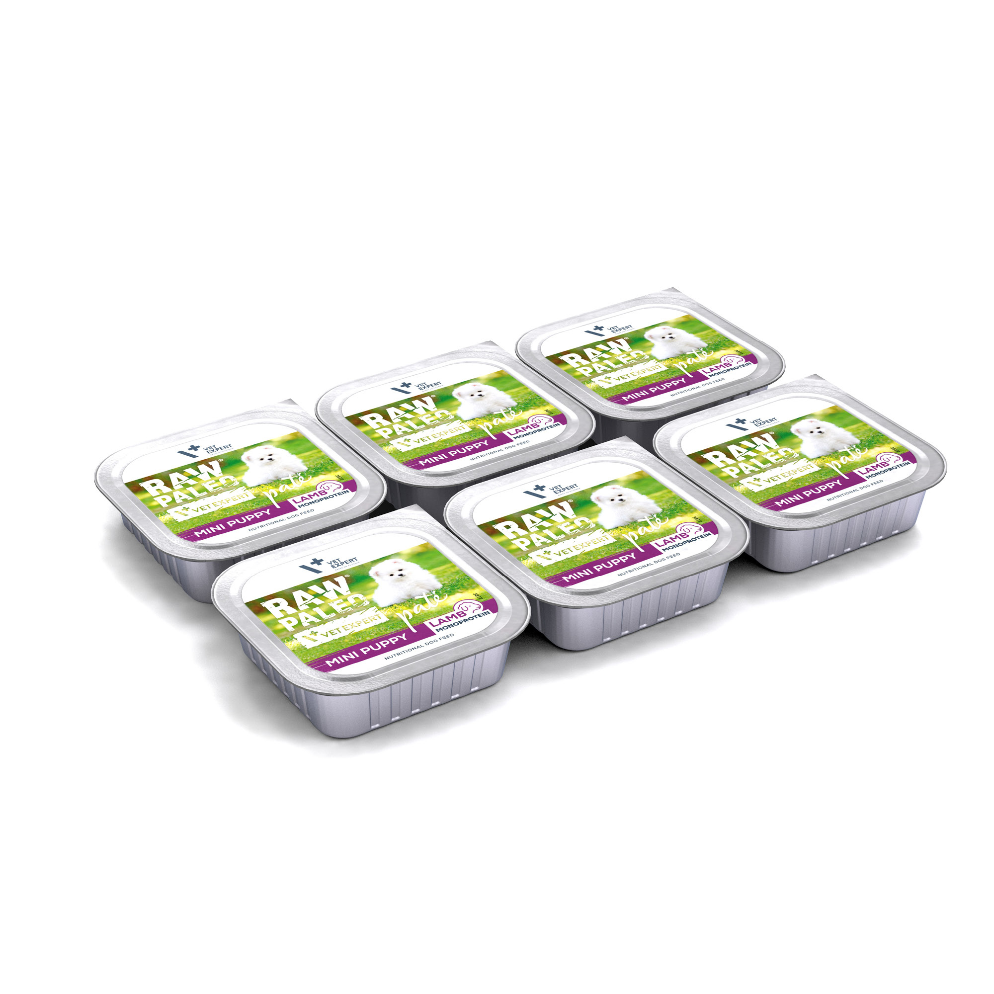 RAW PALEO LAMB PATE MINI PUPPY 6x150g - mokra karma dla szczeniąt - jagnięcina