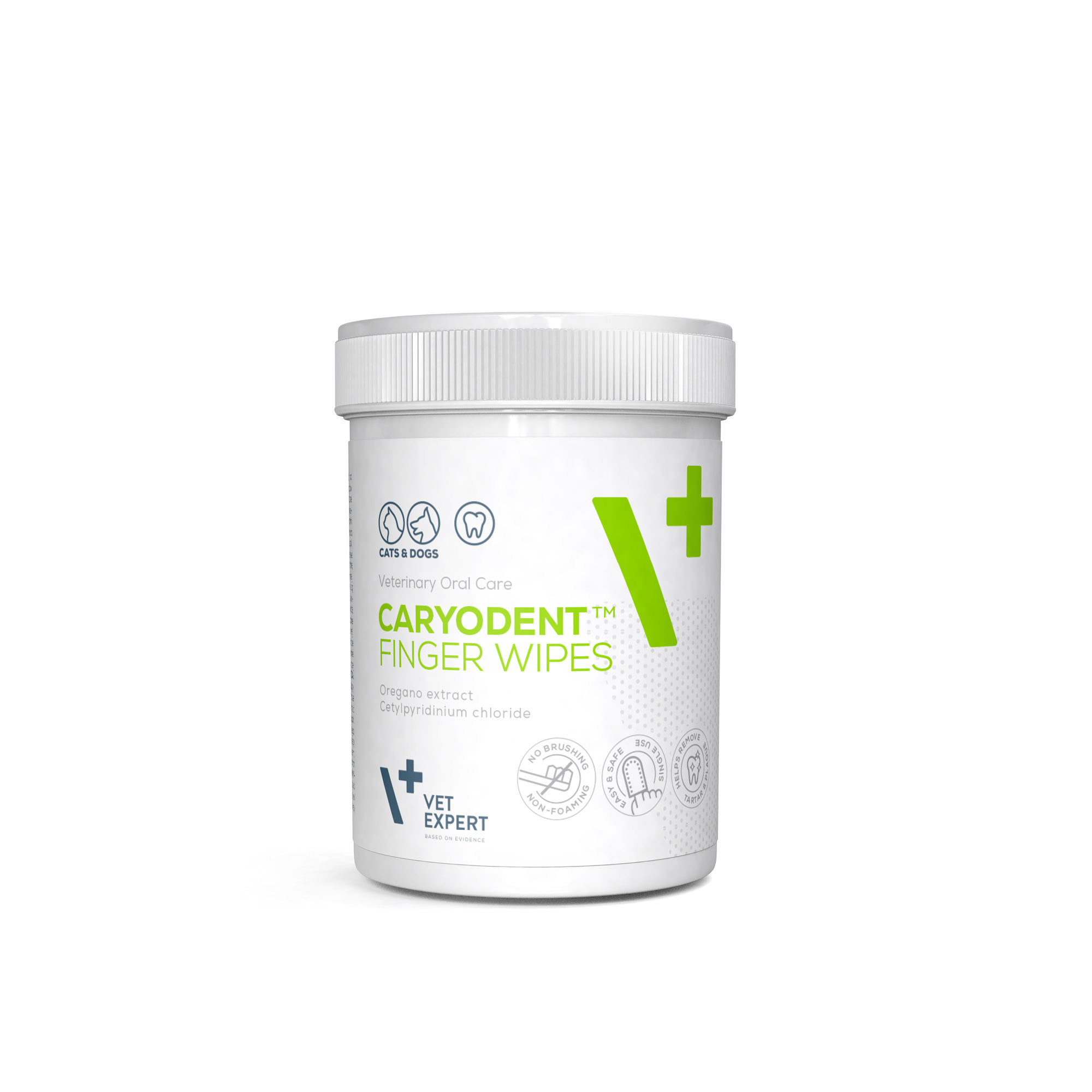 VET EXPERT CARYODENT FINGER WIPES - czyściki do zębów dla psa i kota 50 szt.