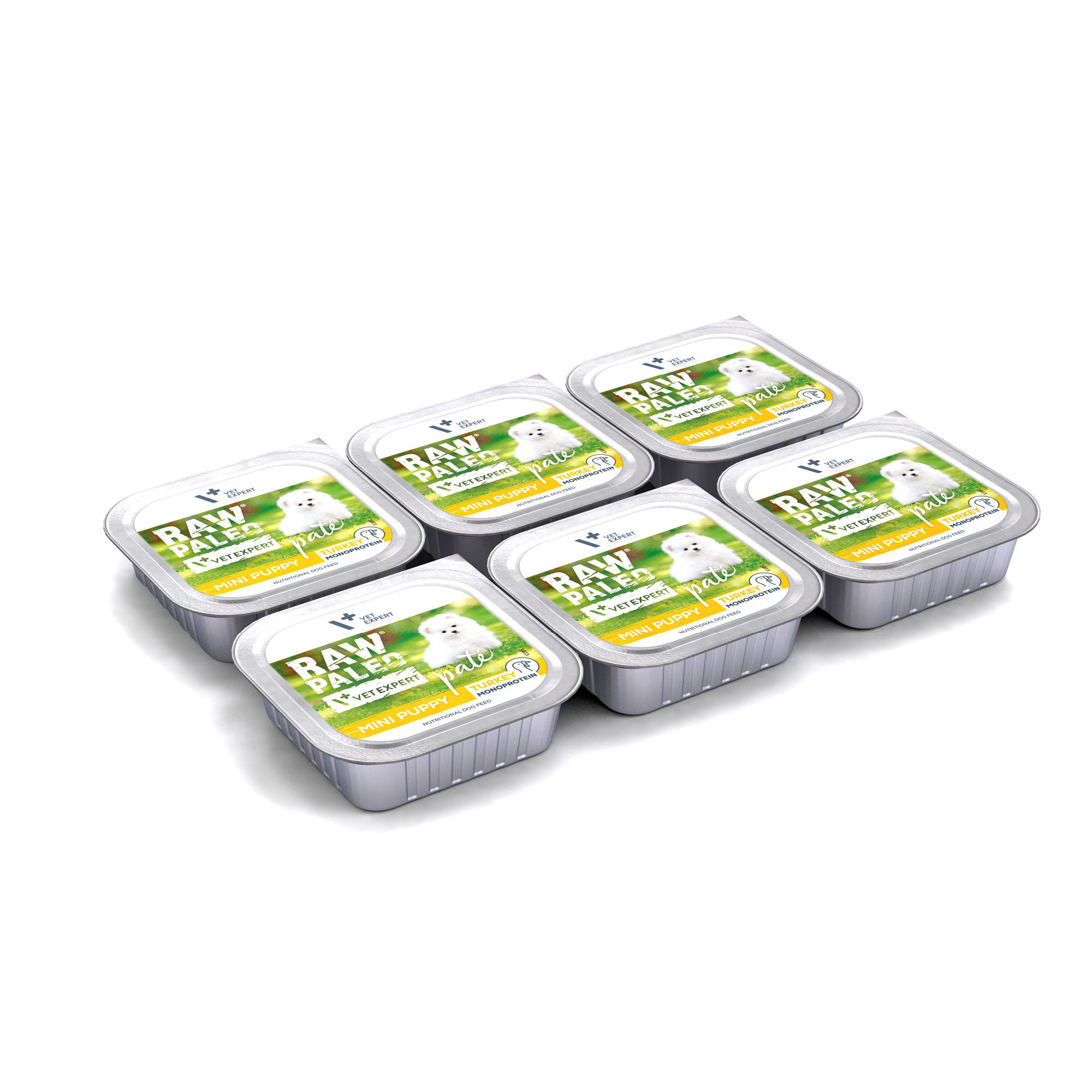 RAW PALEO PATE MINI PUPPY TURKEY 6x150g - mokra karma dla szczeniąt - indyk