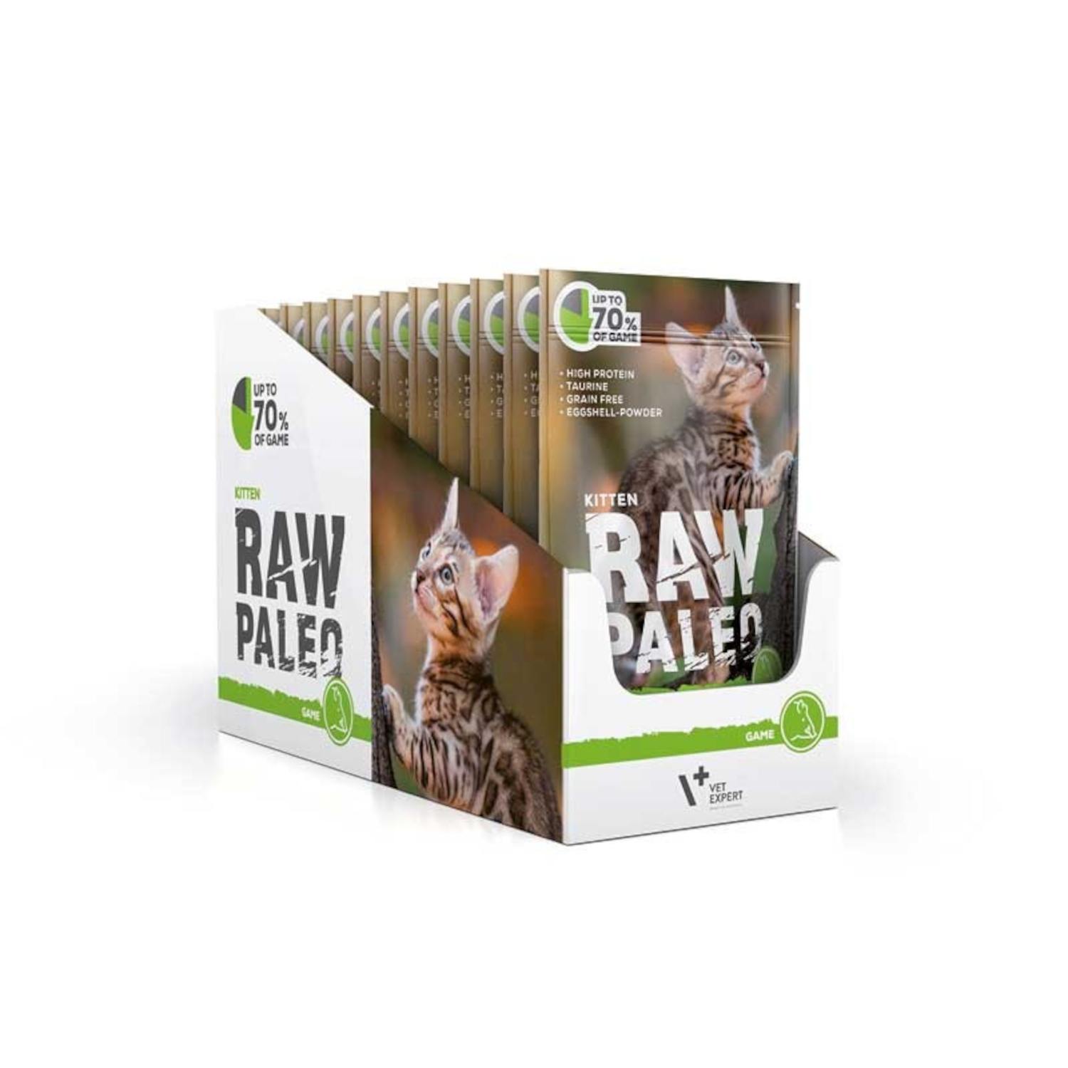 RAW PALEO KITTEN GAME 12x100g - mokra karma dla kociąt - dziczyzna