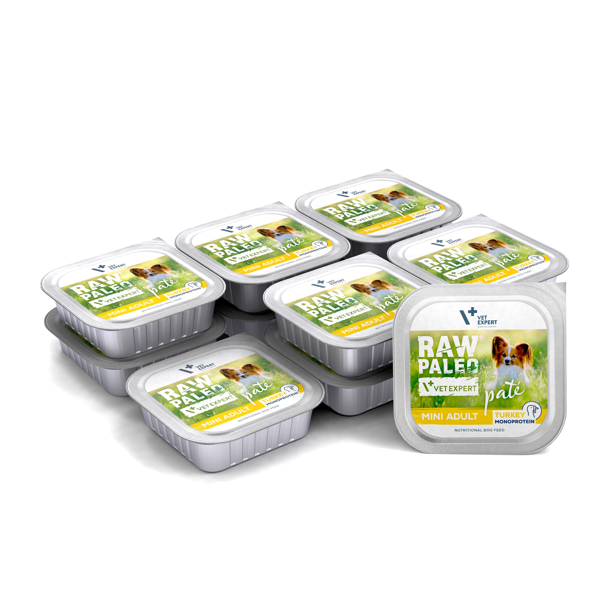 RAW PALEO PATE MINI ADULT TURKEY 12x150g - mokra karma dla psów dorosłych - indyk