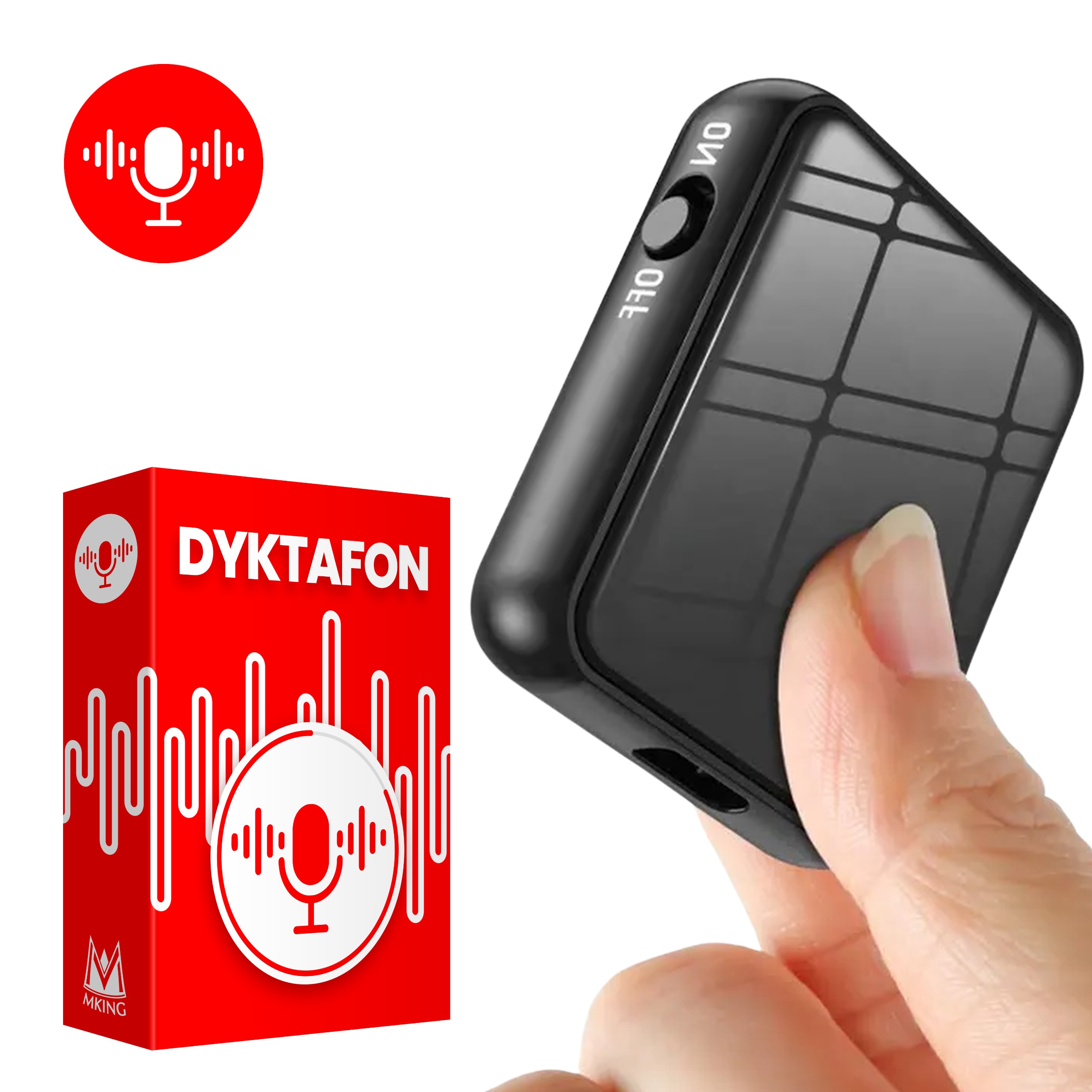 Ukryty dyktafon 50 godzin aktywacja głosem 8GB - MK-ZD46