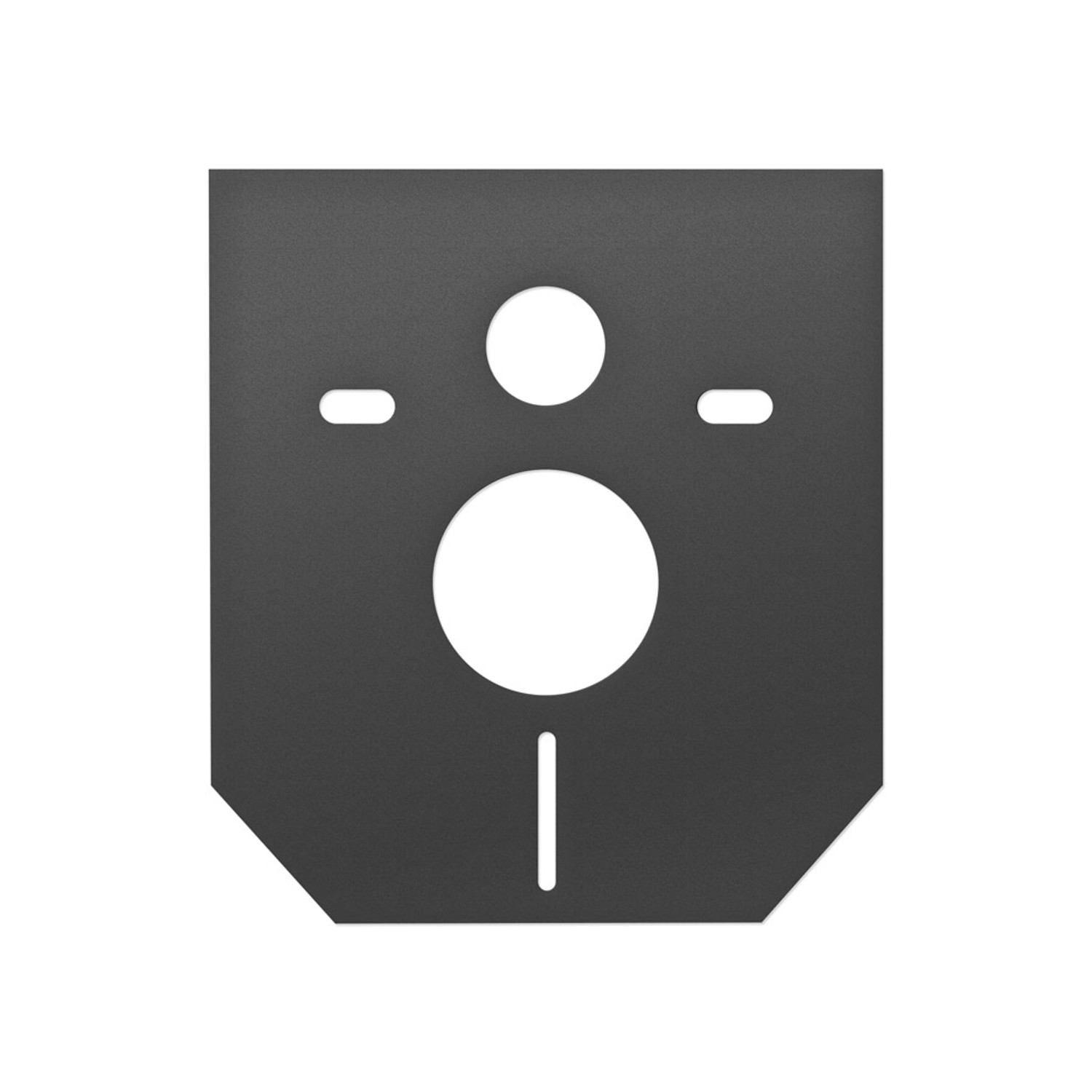 Durasan Mata izolacyjna do WC i bidetów wiszących czarna 45x39x0,5cm