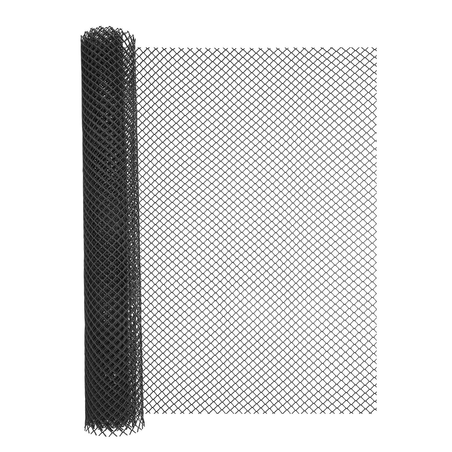 Siatka plastikowa 417 g/m2 ocz. 20 x 20 mm, czarna - 1,2 x 5 m