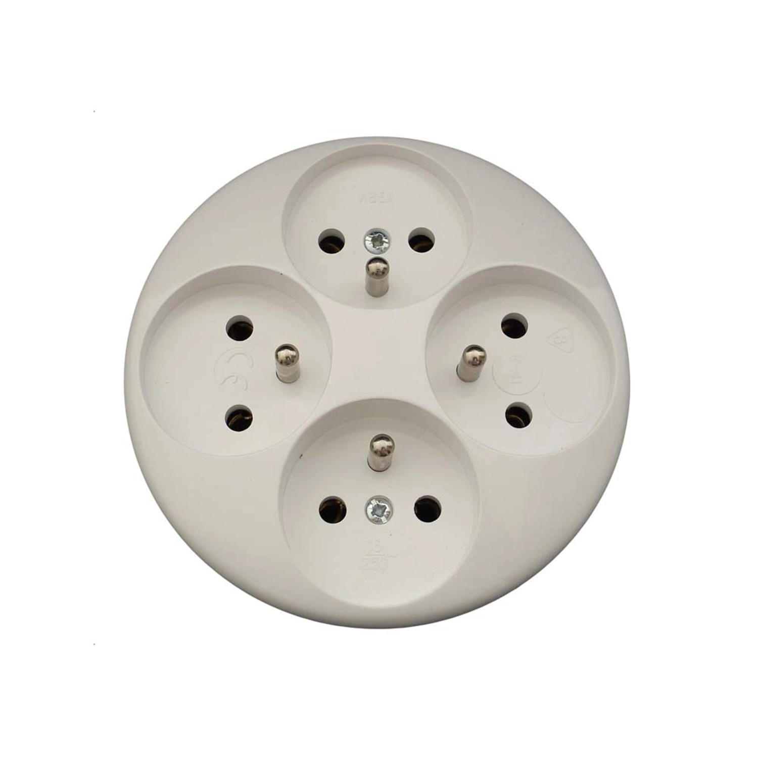 Rozgałęźnik okrągły R-41 4x2P+Z