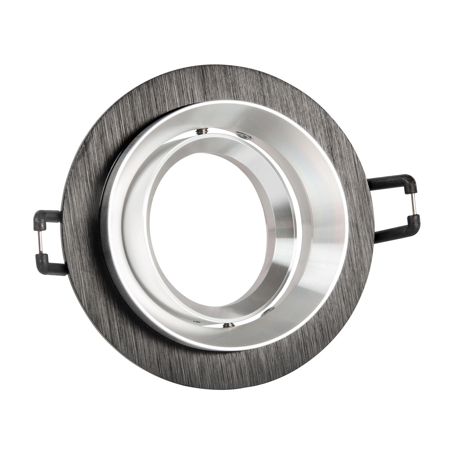 Goldlux Oprawa podtynkowa LIKA R czatno-srebrna okrągła ruchoma