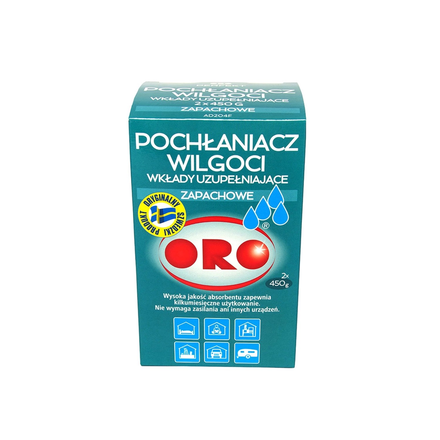 ORO Zapas do pochłaniacza wilgoci zapachowy 2 x 450 g