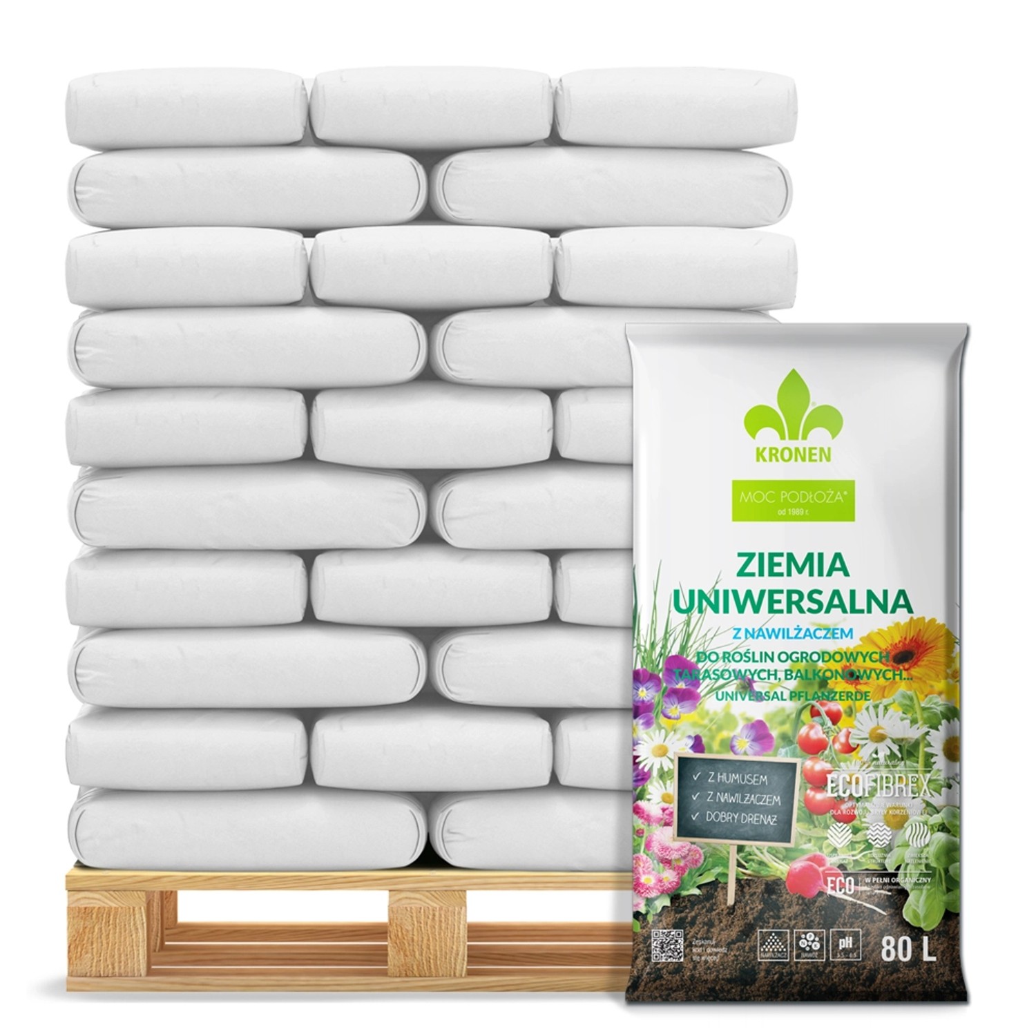 Kronen podłoże z nawliżaczem - 36 x 80 l