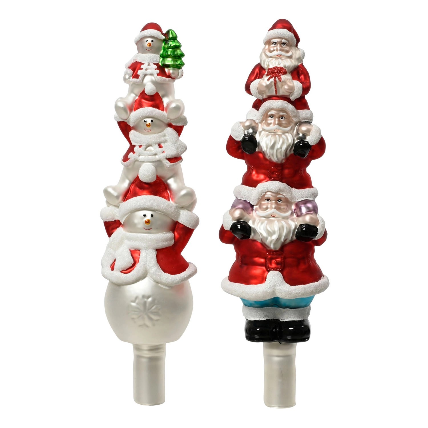 Czubek na choinkę szklany, mix - 31 cm