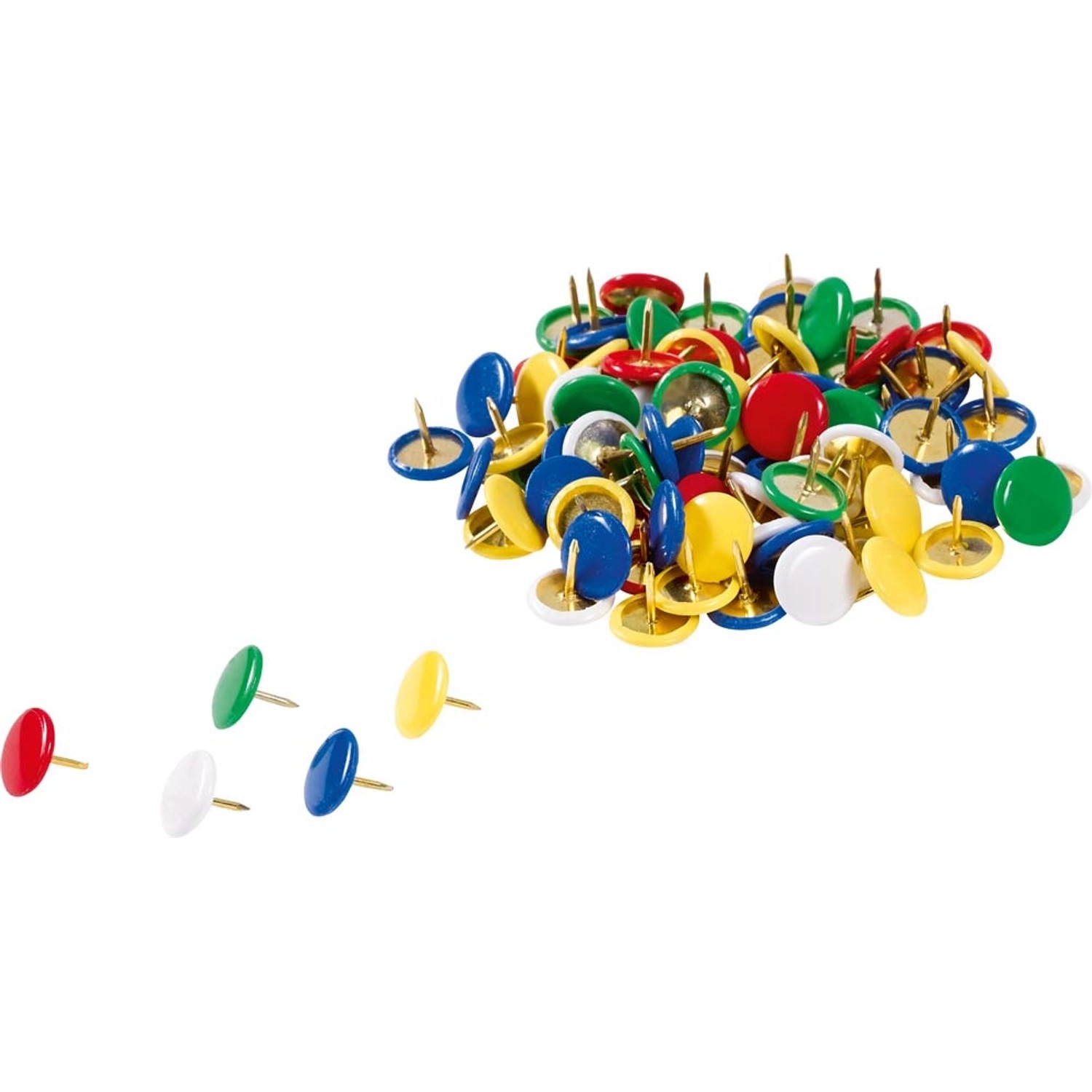 Pinezki okrągłe kolorowe 50szt 50szt