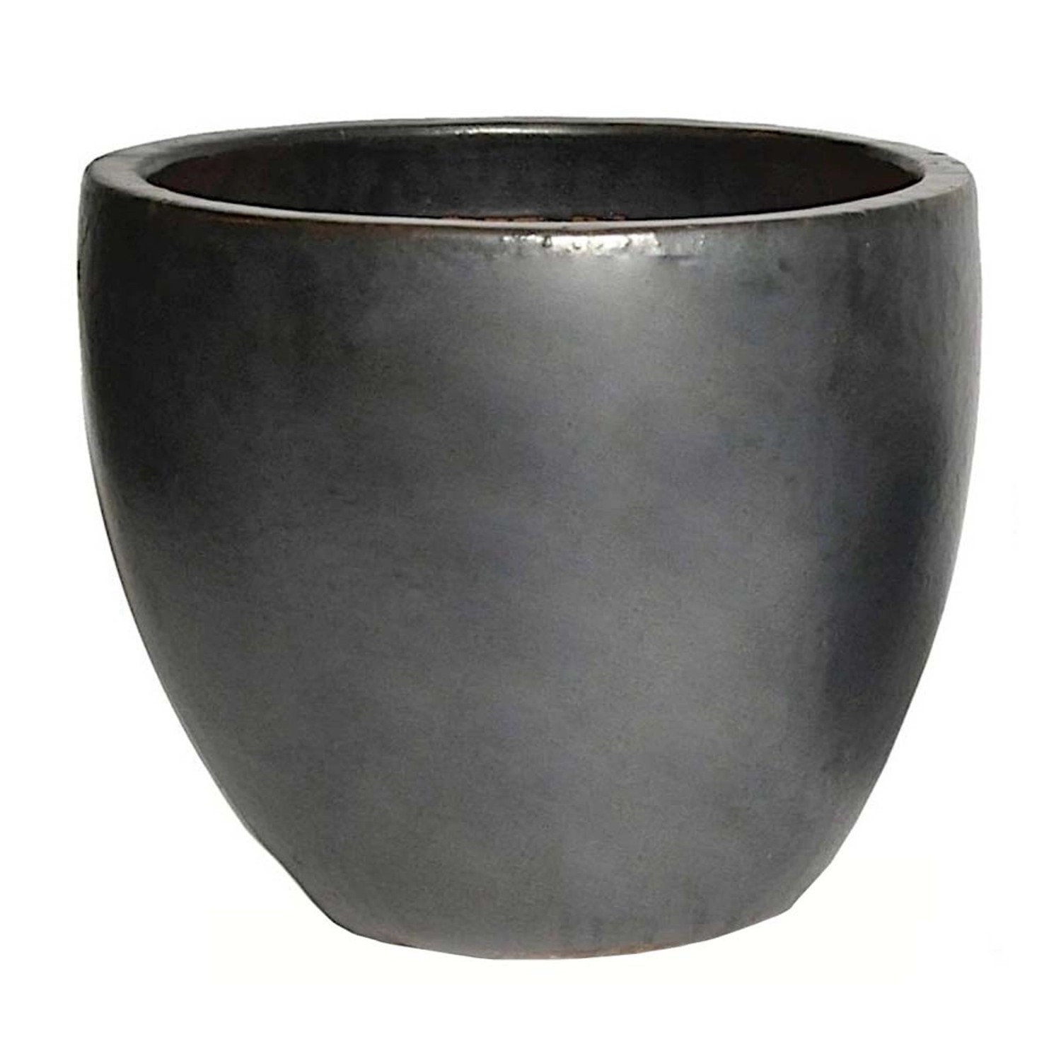 Donica ceramiczna Egg pot czarna - 38 x 32 cm