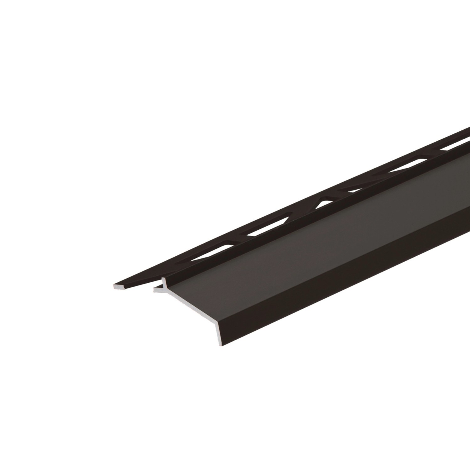 Cezar Profil aluminiowy do glazury okapowy brąz mat 15x17x2500 mm