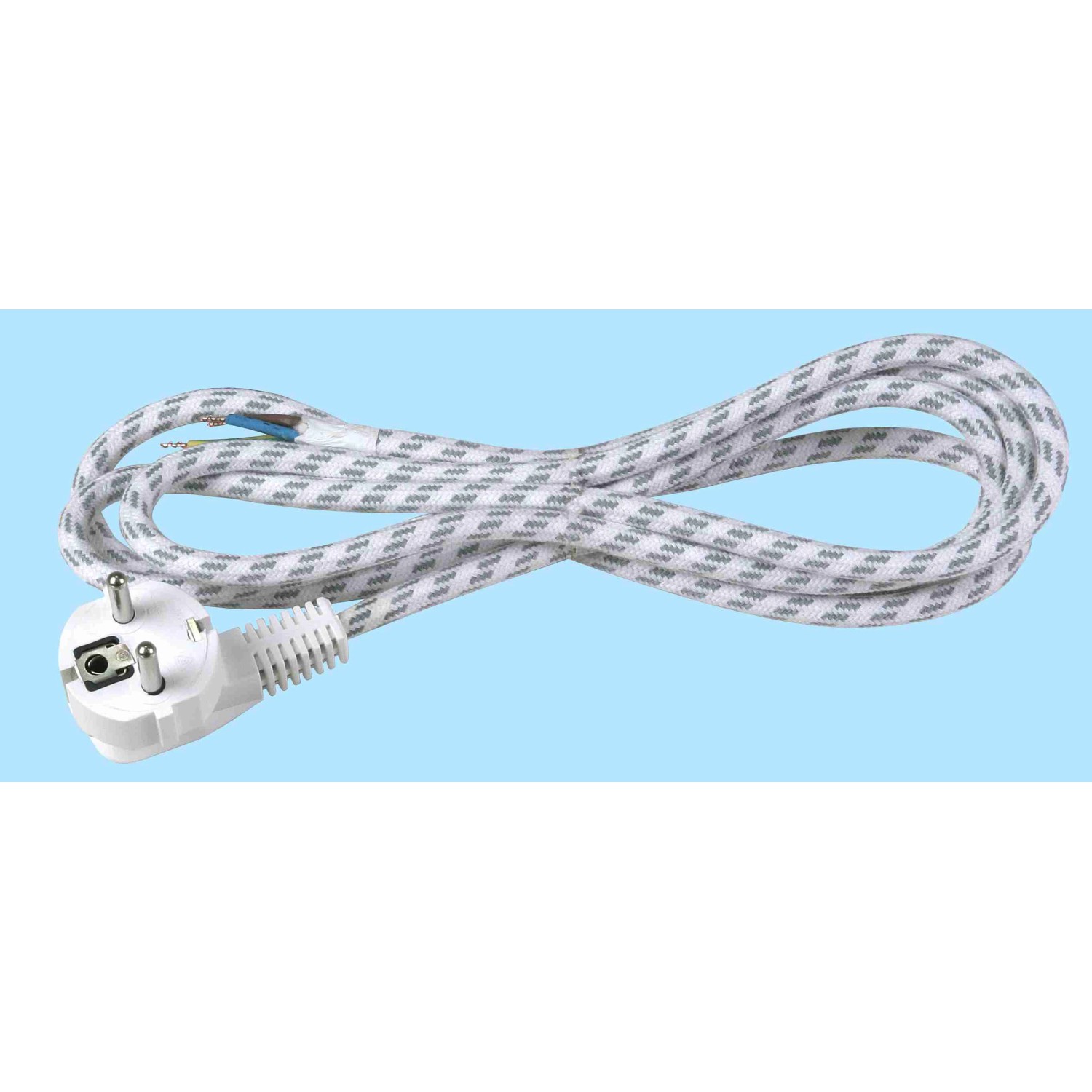 Jonex Przewód z wtyczką 3x0,75 / 2 m bawełniany