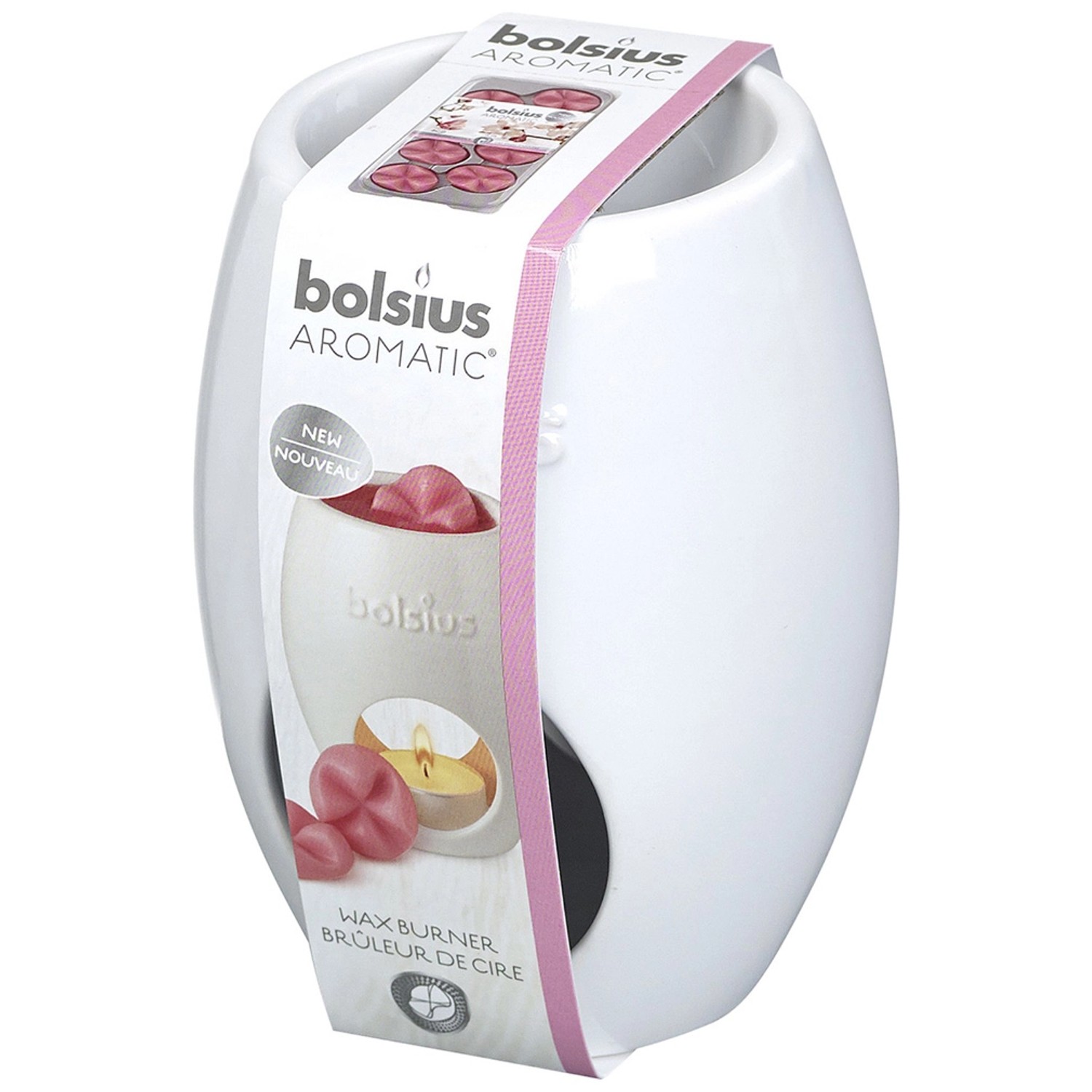 Bolsius Kominek do płatków owalny biały