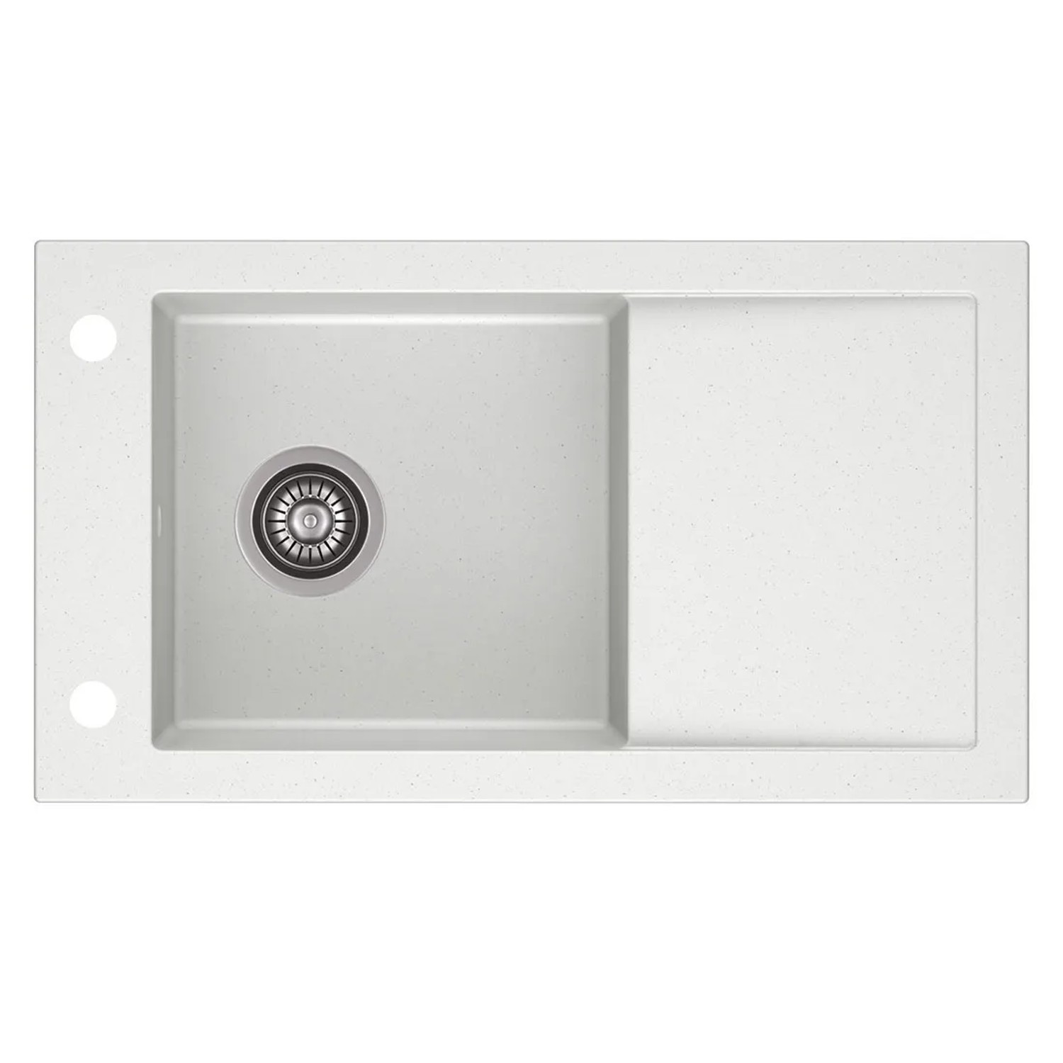 Zlewozmywak Zen 1-kom. z ociekaczem, biały 76x43 cm