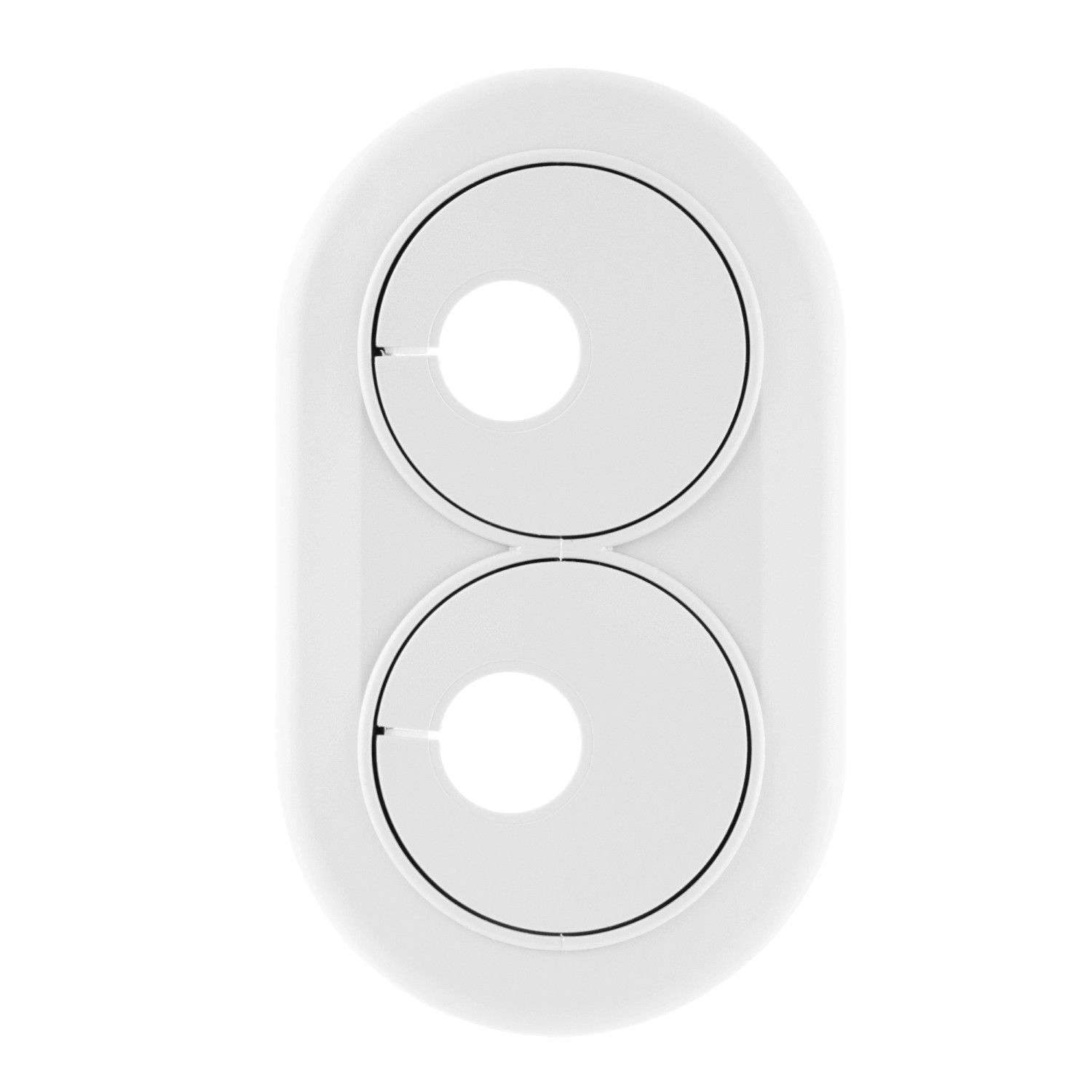 Rozeta podwójna, śr. 16 mm, kolor biały