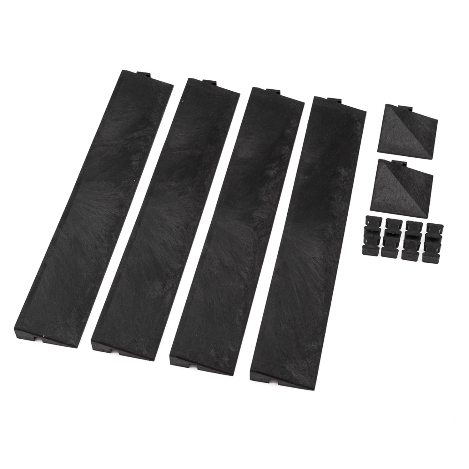 Obrzeże recyklingowe Extreme czarny 45x4 cm