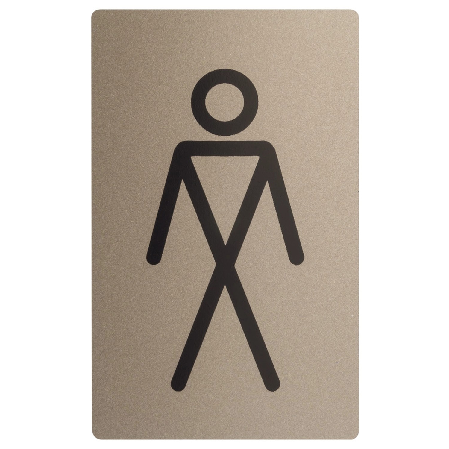 Metro Oznaczenie WC Pan plastikowe samoprzylepne platyna