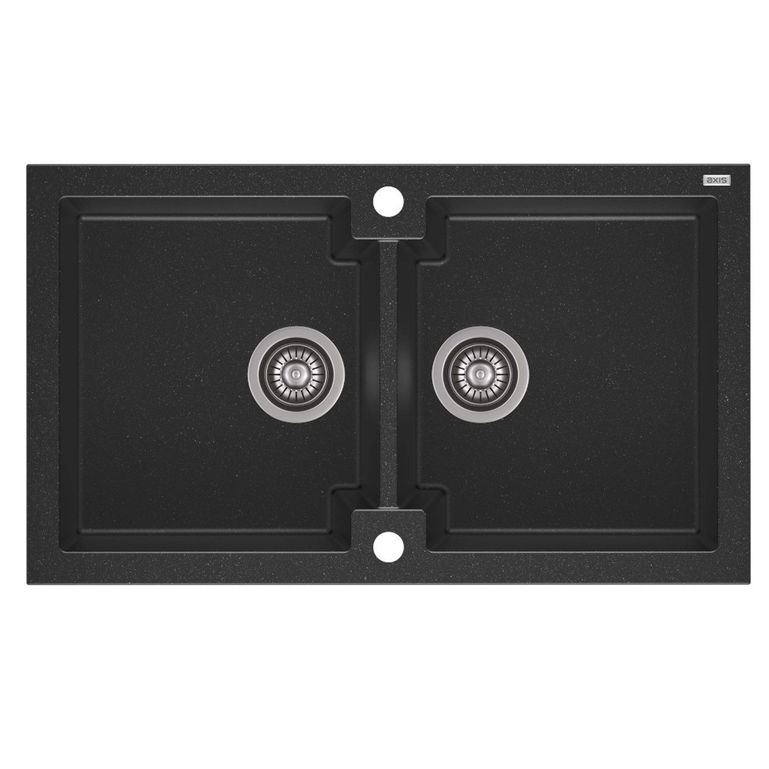 Zlewozmywak Honest 16 2-kom. czarny 86x50 cm