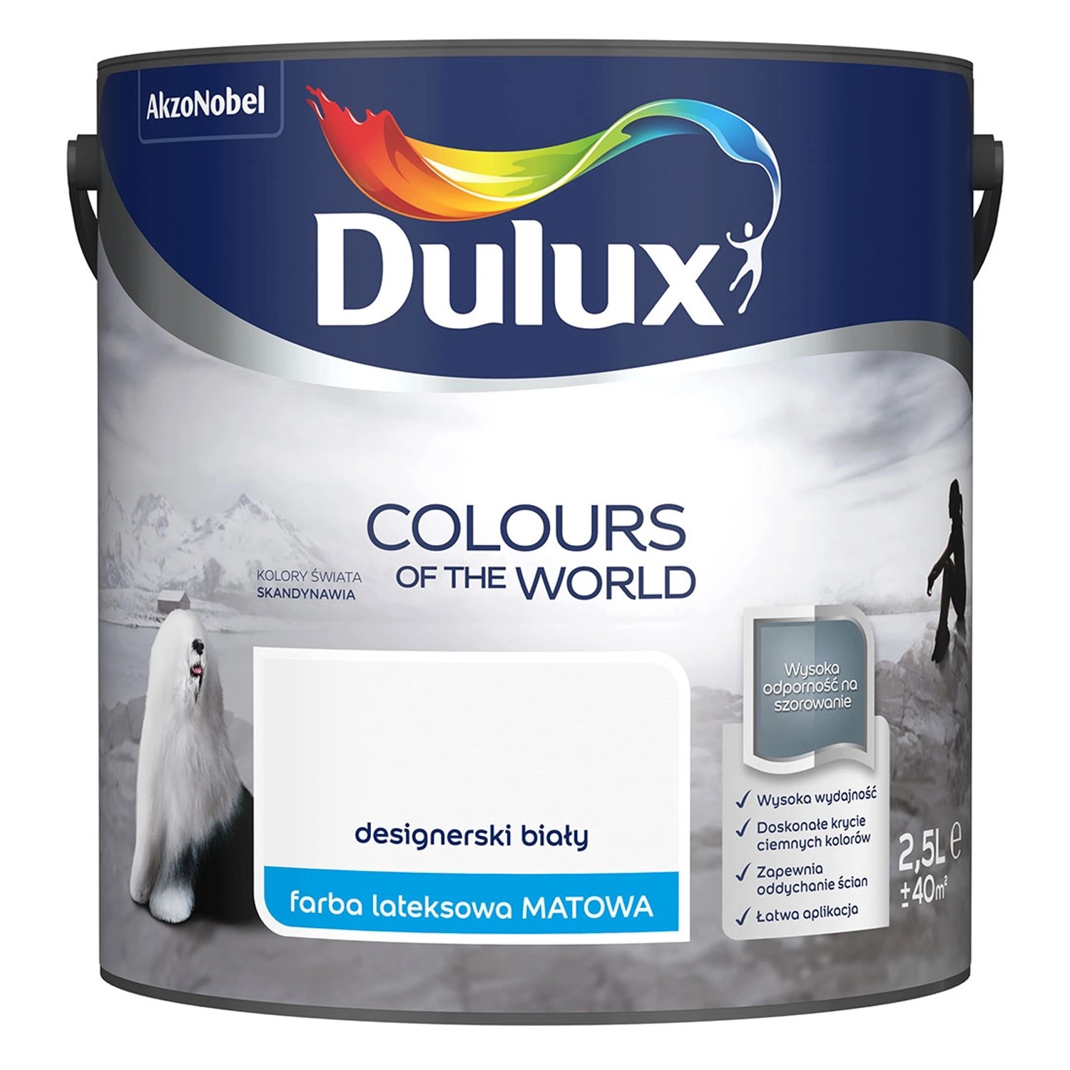 Farba Dulux Kolory Świata designerski biały 2,5 l