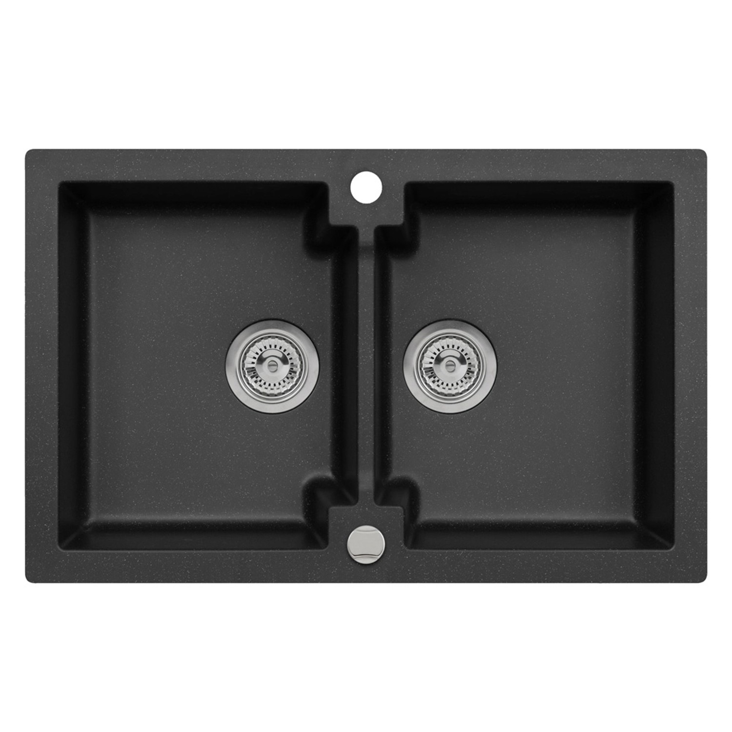 Zlewozmywak Mojito 16 2-kom. czarny 79x50 cm