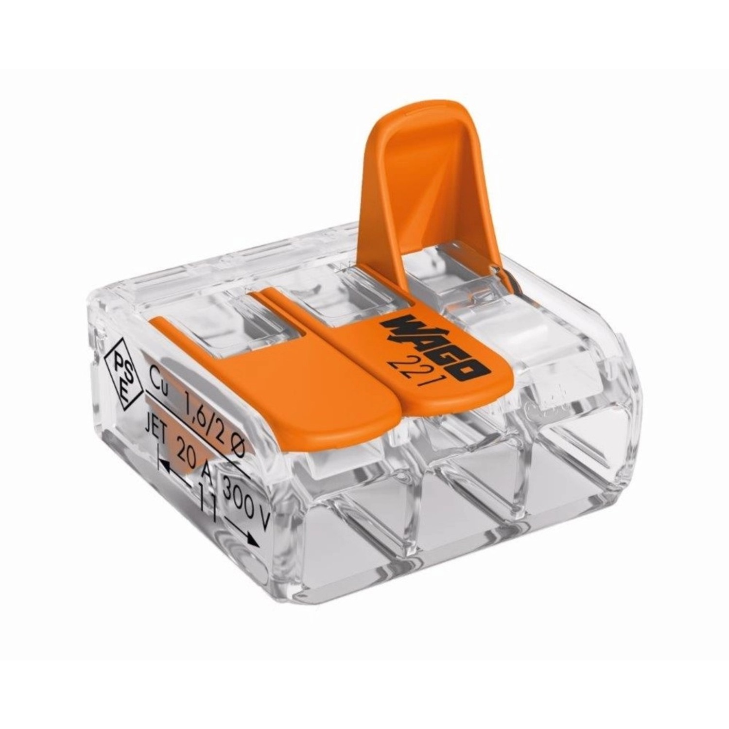 Wago Szybkozłączka mini do drutów 3x4mm 6szt.