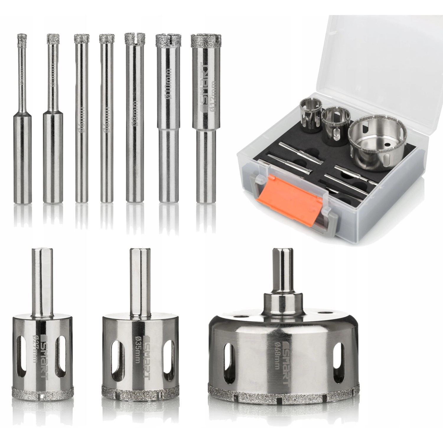 SMART365 Komplet otwornic galwanizowanych 4-68 mm - 10 cz.